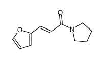 3-(furan-2-yl)-1-pyrrolidin-1-ylprop-2-en-1-one结构式