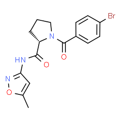 1-[(4-bromophenyl)carbonyl]-N-(5-methyl-1,2-oxazol-3-yl)-L-prolinamide picture