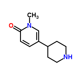 1-Methyl-5-(4-piperidinyl)-2(1H)-pyridinone结构式