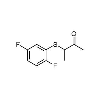 3-((2,5-二氟苯基)硫代)丁烷-2-酮结构式