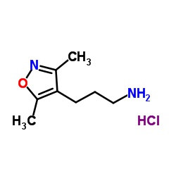 3-(3,5-二甲基异噁唑-4-基)丙-1-胺盐酸盐结构式