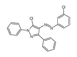 (5-chloro-1,3-diphenylpyrazol-4-yl)-(3-chlorophenyl)diazene结构式