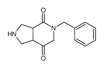 5-benzyl-1,2,3,3a,6,7a-hexahydropyrrolo[3,4-c]pyridine-4,7-dione结构式