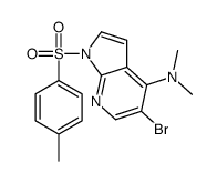 5-bromo-N,N-dimethyl-1-(p-tolylsulfonyl)pyrrolo[2,3-b]pyridin-4-a mine结构式