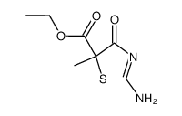 5-Thiazolecarboxylicacid,2-amino-4,5-dihydro-5-methyl-4-oxo-,ethylester(9CI) Structure
