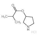 3-Pyrrolidinyl 2-methylpropanoate hydrochloride Structure