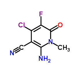 2-Amino-4-chloro-5-fluoro-1-methyl-6-oxo-1,6-dihydro-3-pyridinecarbonitrile structure