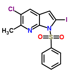 1-(Phenylsulphonyl)-5-chloro-2-iodo-6-Methyl-7-azaindole picture