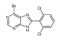6-溴-8-(2,6-二氯苯基)-9H-嘌呤结构式