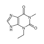 3,7-Dihydro-3-ethyl-1-methyl-1H-purine-2,6-dione结构式