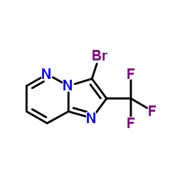 3-溴-2-(三氟甲基)咪唑并[1,2-b]哒嗪结构式