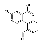2-chloro-5-(2-formylphenyl)pyridine-4-carboxylic acid结构式