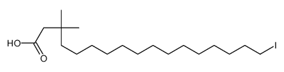 17-iodo-3,3-dimethylheptadecanoic acid Structure