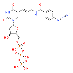 5-(N-(4-azidobenzoyl)-3-aminoallyl)deoxyuridine 5'-monophosphate Structure