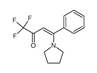 (Z)-1,1,1-trifluoro-4-phenyl-4-(pyrrolidin-1-yl)but-3-en-2-one结构式