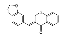 (3Z)-3-(1,3-benzodioxol-5-ylmethylidene)thiochromen-4-one结构式