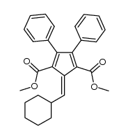 dimethyl 2-(cyclohexylmethylene)-4,5-diphenylcyclopenta-3,5-diene-1,3-dicarboxylate Structure