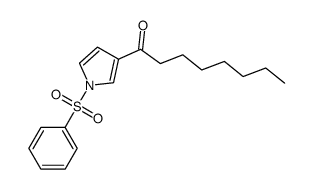 1-(1-(phenylsulfonyl)-1H-pyrrol-3-yl)octan-1-one结构式