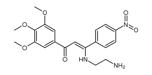 3-(2-aminoethylamino)-3-(4-nitrophenyl)-1-(3,4,5-trimethoxyphenyl)prop-2-en-1-one结构式