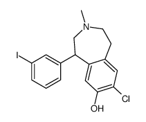7-chloro-8-hydroxy-1-(3'-iodophenyl)-3-methyl-2,3,4,5-tetrahydro-1H-3-benzazepine结构式