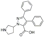 1-(pyrrolidin-3-yl)-3,4-diphenyl-1H-pyrazol-5-carboxylic acid结构式