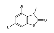 4,6-Dibromo-3-methyl-2(3H)-benzothiazolone结构式