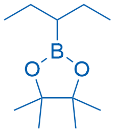 4,4,5,5-四甲基-2-(戊-3-基)-1,3,2-二氧硼杂环戊烷结构式