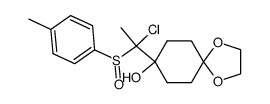 8-[1-Chloro-1-(toluene-4-sulfinyl)-ethyl]-1,4-dioxa-spiro[4.5]decan-8-ol结构式