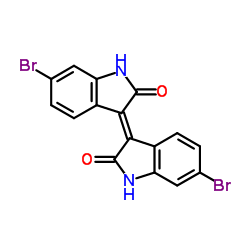 (E)-6-溴-3-(6-溴-2-氧代二氢吲哚-3-亚基)二氢吲哚-2-酮结构式