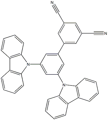 3',5'-Di(carbazol-9-yl)-[1,1'-biphenyl]-3,5-dicarbonitrile Structure