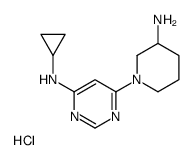 [6-(3-Amino-piperidin-1-yl)-pyrimidin-4-yl]-cyclopropyl-amine hydrochloride structure