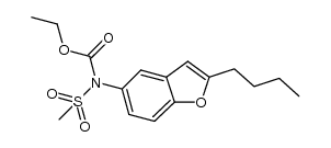N-ethoxycarbonyl-N'-(2-n-butyl-1-benzofuran-5-yl)-methanesulfonamide结构式