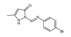 2-[(4-bromophenyl)diazenyl]-5-methyl-1H-pyrazol-3-one Structure