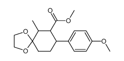 Methyl 8-(4'-Methoxyphenyl)-6-methyl-1,4-dioxaspiro<4.5>decane-7-carboxylate结构式