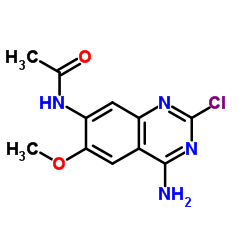 N-(4-Amino-2-chloro-6-methoxy-7-quinazolinyl)acetamide Structure