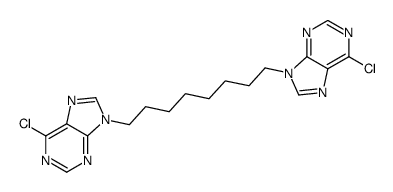 6-chloro-9-[8-(6-chloropurin-9-yl)octyl]purine结构式