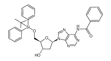 5'-O-(tert-butyldiphenylsilyl)-N6-benzoyl-2'-deoxyadenosine结构式