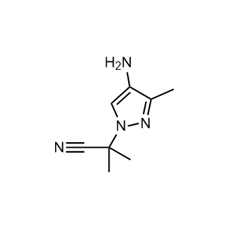 2-(4-氨基-3-甲基-吡唑-1-基)-2-甲基-丙腈结构式