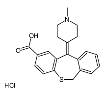 11-(1-methylpiperidin-4-ylidene)-6H-benzo[c][1]benzothiepine-2-carboxylic acid,hydrochloride结构式