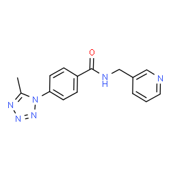 4-(5-methyl-1H-tetrazol-1-yl)-N-(pyridin-3-ylmethyl)benzamide Structure