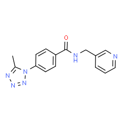 4-(5-methyl-1H-tetrazol-1-yl)-N-(pyridin-3-ylmethyl)benzamide structure