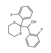 2-(2-fluorophenyl)-2-(α-hydroxy-2-fluorobenzyl)-1,3-dithiane Structure