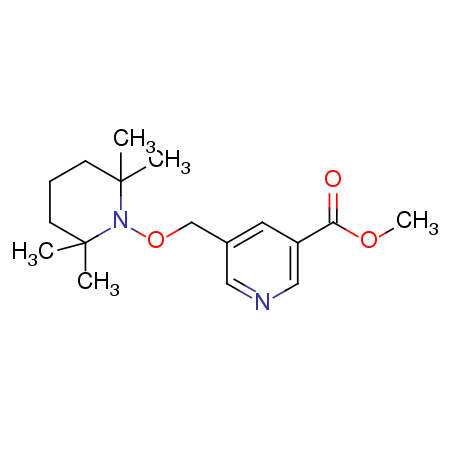 methyl 5-(((2,2,6,6-tetramethylpiperidin-1-yl)oxy)methyl)nicotinate Structure