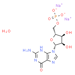 Guanosine 5'-phosphate disodium salt hydrate Structure