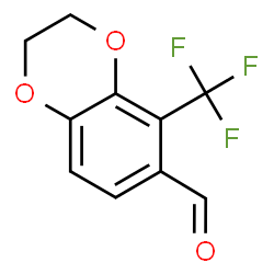 5-(Trifluoromethyl)-2,3-dihydrobenzo[b][1,4]dioxine-6-carbaldehyde structure