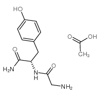H-Gly-Tyr-NH2 acetate salt结构式