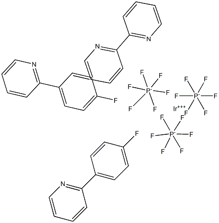 (2,2'-联吡啶)双[2-(4-氟苯基)吡啶]铱(III) 六氟磷酸盐结构式