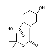 (2S,5R)-5-hydroxy-1-[(2-methylpropan-2-yl)oxycarbonyl]piperidine-2-carboxylic acid Structure