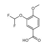 3-(Difluoromethoxy)-4-methoxybenzoic acid结构式