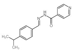 N-[(4-propan-2-ylphenyl)methylideneamino]pyridine-4-carboxamide Structure